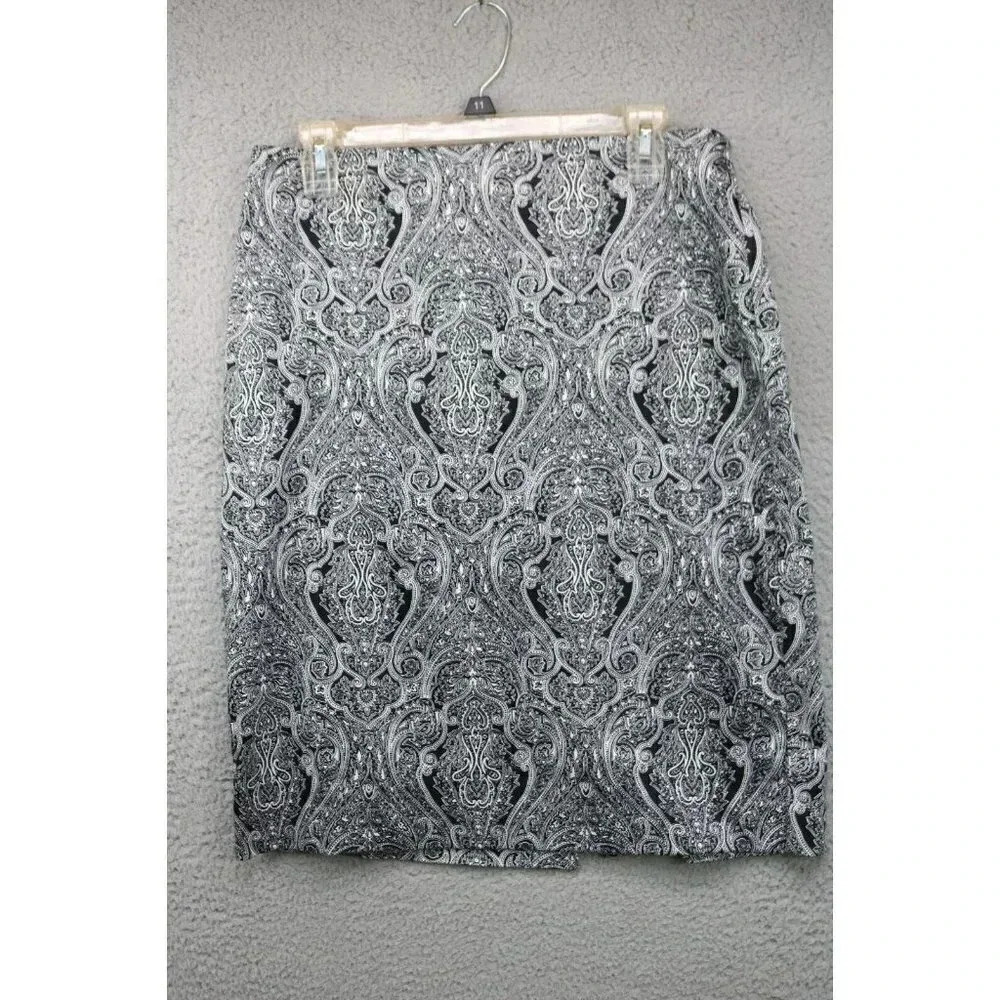 Talbots Women's Paisley Skirt-Size 8-Office Wear